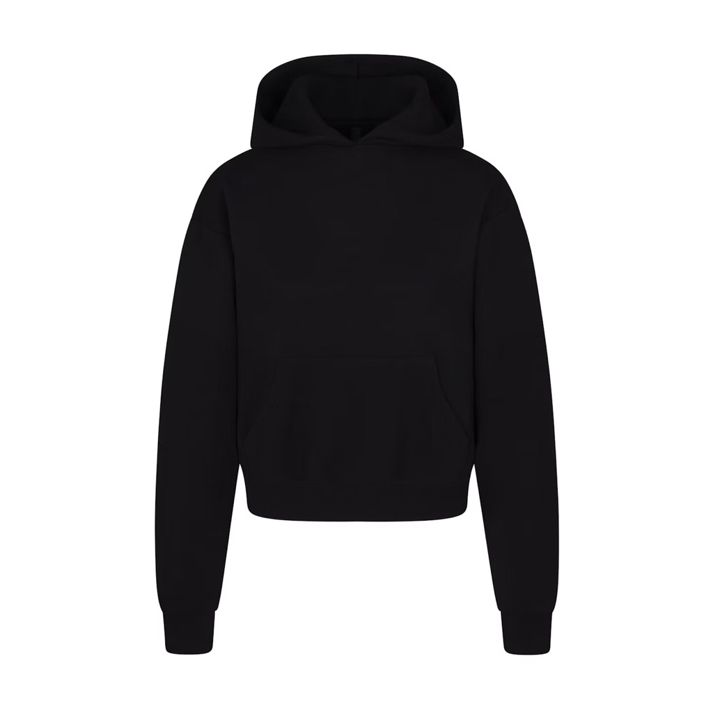 Skims Cotton Fleece Classic Pullover Hoodie Barley & Onyx Multiple Sizes